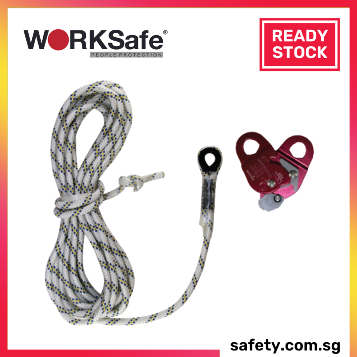 Worksafe® Guided Type Fall Arrester, Red Work at Heights Equipment