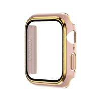 เคสสำหรับ Apple Watch นาฬิกาฟิล์มกันรอยกันกระแทกซีรีส์6/5/4/SE 44มม. เคลือบผิวด้วยไฟฟ้าสองสี