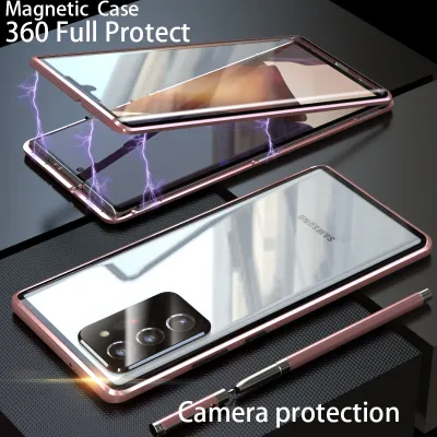 Magnetic Camera protection 360 for Samsung Galaxy Note 20 Ultra S20 fe case cover Funda Metal Glass for Samsung Note 20 Cases