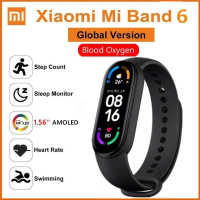 ขายร้อนใหม่ล่าสุด M Band 6สายรัดข้อมือกีฬาฟิตเนส Tracker 1.56 "หน้าจอ AMOLED BT 5.0เพลงสมาร์ทสร้อยข้อมือ Heart Rate Monitor ความดันโลหิต