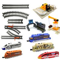 Children Electric Train Track Set Accessories Rail Bricks DIY Train Tracks Toy Kid Building Blocks Multiple Locomotive Scene
