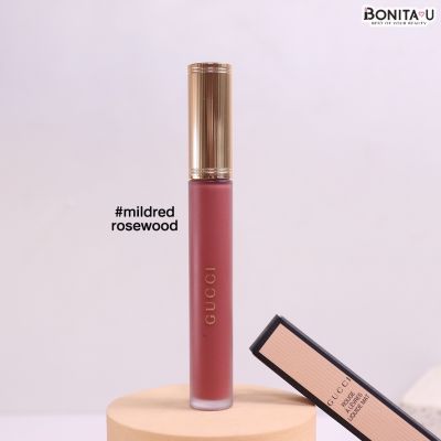 BONITA U ❤️ Gucci Rouge a Levres Liquid Matte Lip Colour 6.5ml. สี 203 Mildred Rosewood ลิปสติกเนื้อลิควิด