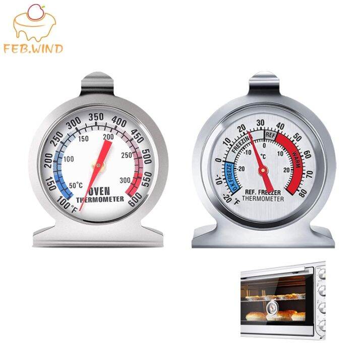 Best Accurate Freezer/Oven Thermometer Bbq Grill Temperature Gauge Stainless Steel Safe Cooker