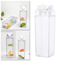 Water Bottle 500ML Water-Bottle Drinkware Shaker Sports Square Milk Reusable Bottles Bpa Jug Transparent Free Waterbottle