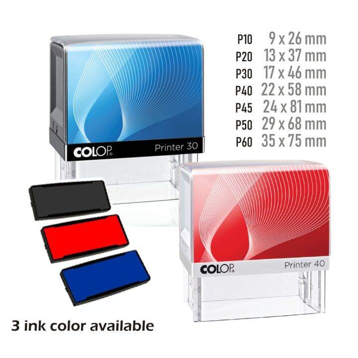 ORIGINAL Rubber Stamp COLOP Self-Inking Stamp P10 P20 P30 P40 P50 P60 ...