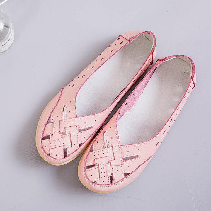 35-46-plus-size-summer-womens-shoes-hollow-out-loafers-tendon-bottom-womens-gommino
