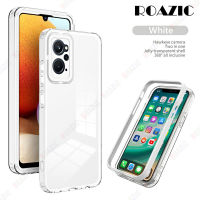 เคสโทรศัพท์โปร่งใส ROAZIC สำหรับ Realme 9i /OPPO A76/A96 4G ปลอกซองนุ่มกันกระแทกแบบ2 In 1สีลูกกวาดฝาหลังซิลิโคนใส