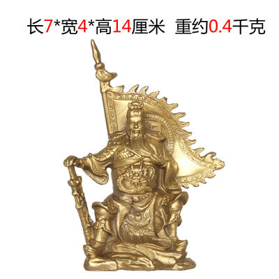 100% New Yang Tongji Copperware ทองแดงบริสุทธิ์ Guan Gong ธง Victorious Ride Guan Gong เครื่องประดับหัตถกรรมพระพุทธรูปทิเบต