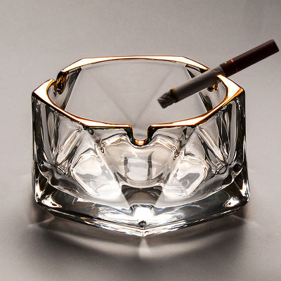 ที่เขี่ยบุหรีแก้วคริสตัล   ที่ทิ้งก้นบุหรี    ที่เขียบุหรีทรงกลม   ที่เขี่ยบุหรีแก้วใส   ภาชนะสำหรับทิ้งก้นบุหรี