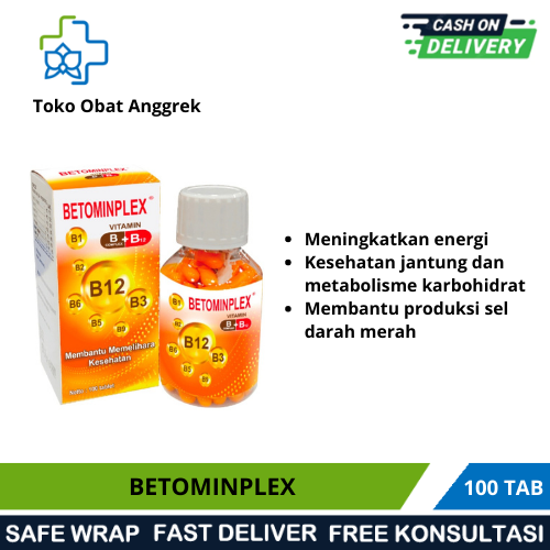 BETOMINPLEX TAB ISI 100 TAB/VITAMIN UNTUK MENGURANGI KEBAS/KESEMUTAN ...