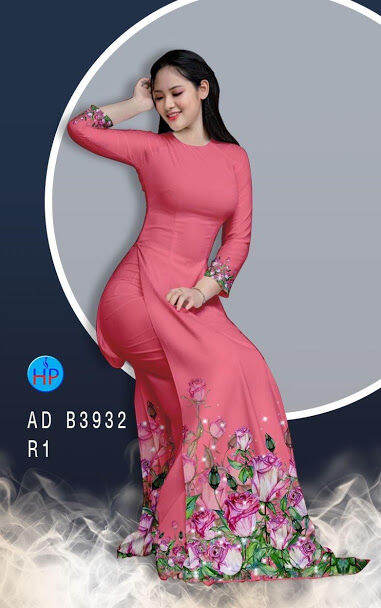Hcm]Vải Áo Dài Nguyên Bộ Tằm Ý Hoa Hồng Dưới Tà Và Bông Chân | Lazada.Vn