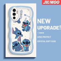 JIUMOO เคสสำหรับ VIVO V23E 4G V23E 5G V23 5G S12 5G Y75การ์ตูน Happy Stitch Wave เดิมขอบซิลิโคนของเหลวนุ่มเคสโทรศัพท์คลุมทั้งหมดเลนส์ตัวปกป้องกล้องถ่ายรูปเคสฝาหลังกรอบหลังนิ่ม