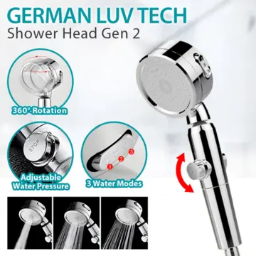 360° Shower Head Holder Adjustable Self-Adhesive Showerhead Bracket Wall  Mount with 2 Hooks Stand SPA Bathroom Universal ABS 1pc