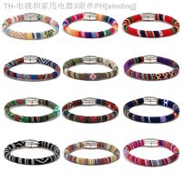 【CW】✔⊕  2023 Ethnic Bohemia Men Magnetic Clasp Boho Fabric Rope Pulseras Hombre