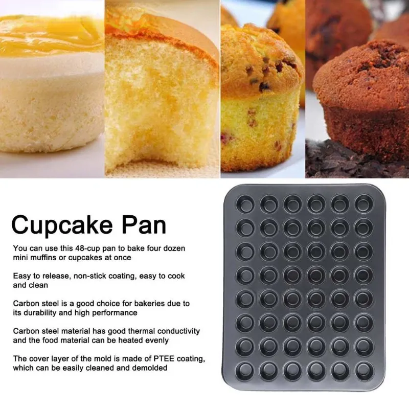 Choice 24 Cup 1 oz. Non-Stick Carbon Steel Mini Muffin / Cupcake Pan -10  1/2 x 15