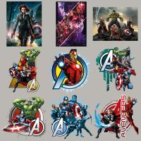 【YF】☾✑  superhero Iron Man hulk Cartoon on Transfer Patches Stickers Accessories Children