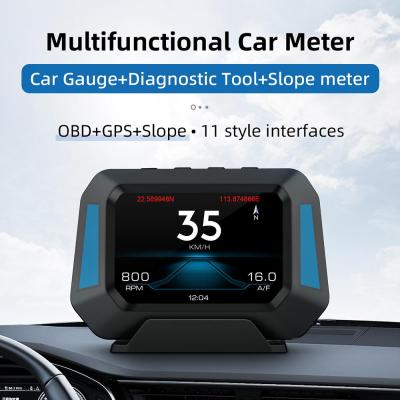 Hud Head Up Display 3.5นิ้ว Smart Instrument Cluster Meter Gauge Mutifunction ทนทาน Obd2เครื่องมือวินิจฉัย Obd2