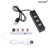 KEBETEME USB 2.0 HUB Adapter 3 Ports USB Splitter With On Off Power Switch For PC Laptop Computer