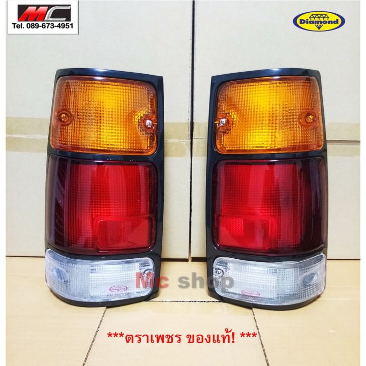 ไฟท้าย-อีซูซุ-isuzu-tfr-ปี-1991-1996-tfr-91-96-กรอบดำ-มังกรทอง-อะไหล่รถยนต์-คุณภาพดี