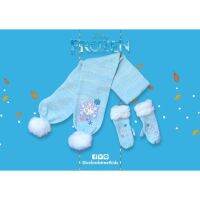 ✅ [7-10Y] Disney Frozen Scarf And Mitts Winter Set เชตถุงมือ และผ้าพันคอกันหนาวเด็ก