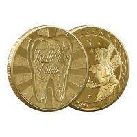 Commemorative Coins Fairy Money Collectible Gold Plated Souvenir Coin Creative Tooth Fairy Commemorative Coin for Toddlers impart