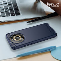 Lenuo เคสนิ่มสำหรับ Realme 11 5G,เคสฝาหลังมือถือ TPU คาร์บอนเคสซิลิโคนคาร์บอนไฟเบอร์ลายขนแปรงป้องกันการเคาะ