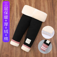 2021 Winter New Girls Thickened Warm Leggings Tight Stretch Waist Sports Pants Striped Stretch Pants Childrens Clothing