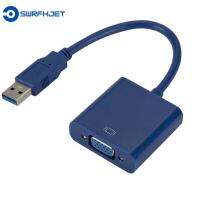 SWRFH การ์ดจอมีประโยชน์ทนทานเอชดียูเอสบี P 3.0ไปยังสายแปลงสัญญาณ VGA USB 3.0กับ VGA สายวิดีโอ USB ไปยังตัวแปลงวีจีเอ VGA อะแดปเตอร์ตัวแปลงวิดีโอภายนอก