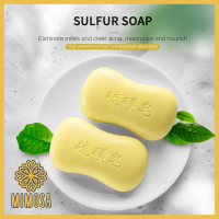 MIMOSA sulfur soap สบู่ซัลเฟอร์ สบู่สำหรับผิวหน้าและผิวกาย สูตรจีนแบบดั้งเดิม ระเบิดขี้ไคล กำจัดกลิ่น กำจัดสิว