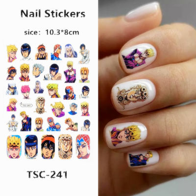 TSC series JoJo series TSC-241-251-261 3D Back glue Self-adhesive Nail art Nail sticker decoration tool Sliders For Nail Decals