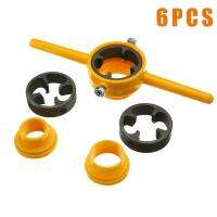 6pcs/Set PVC Thread Maker Yellow Pipe Threader Tool Set 1/2 quot; 3/4 quot; 1 quot; NPT Tube