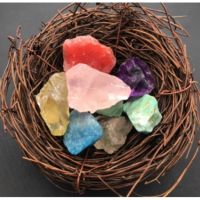 ❍㍿ หินคริสตัลธรรมชาติสีขาว/สีชมพู agate fluorite 1 ชิ้น