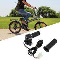 Universal Electric Bike Twist Throttle Grip 24V Power LED แสดงผล คันเร่งพร้อมKey