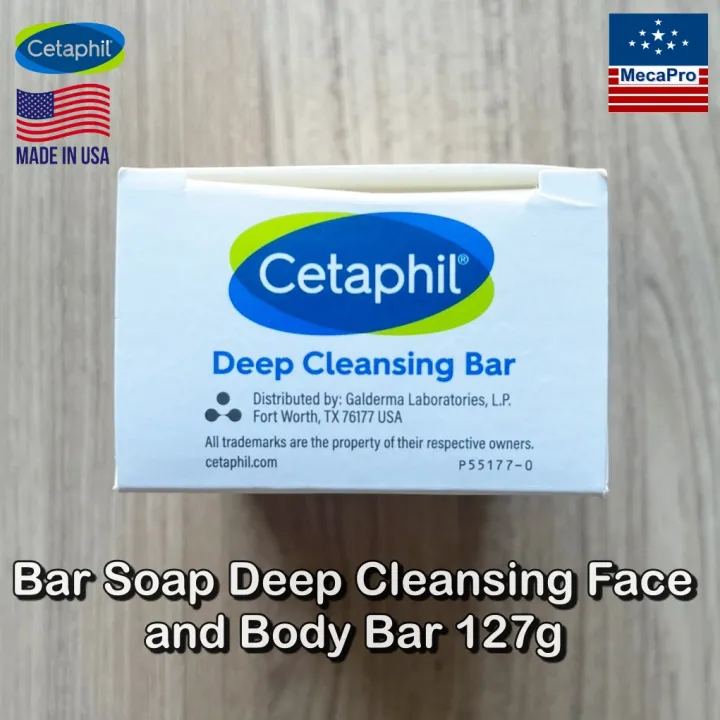 [Cetaphil] Bar Soap Deep Cleansing Face and Body Bar 127g เซตาฟิล สบู่