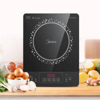 Midea เตาแม่เหล็กไฟฟ้าบ้าน2200วัตต์ Hensel แผง Cooktop อัจฉริยะ Timing เตาไฟฟ้าความร้อนอย่างสม่ำเสมอหม้อหุงเหนี่ยวนำ220โวลต์