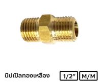 DONMARK นิปเปิลทองเหลือง ข้อต่อทองเหลือ 4 หุน เกลียวนอก รุ่น NP-224/1