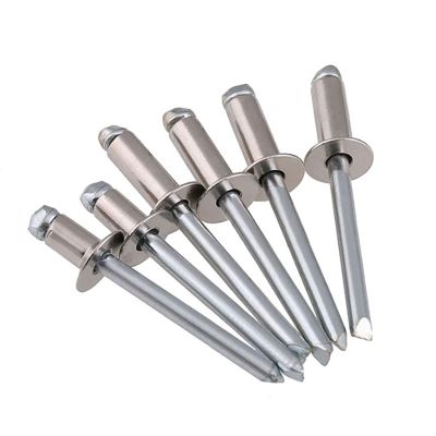 M3.2 M4 Open Blind Dome Head Flat Head Aluminum Pull Stud Aluminium Dome Round Head Pop Open Hollow Pull Blind Rivets Bolt