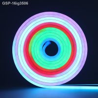 แถบสี16ig3506 WS2811 RGB DC12V 24V Endereçável แบบเต็มไฟ72 Les/m Fita Imperméável Coraçda Lâmpada Decorão Do Quarto