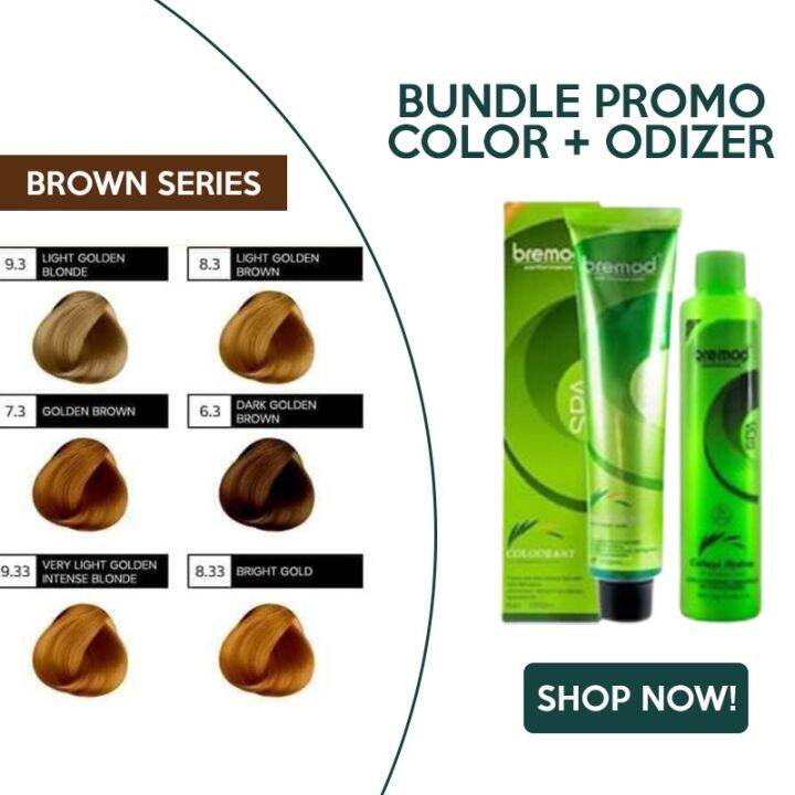 Bremod Hair Color (Brown Color) With Oxidizing Cream 100g 9% | Lazada PH