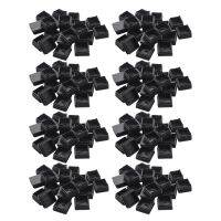 160 Pcs Plastic Square Blanking End Caps Tube Inserts 25mm x 25mm