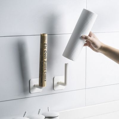 【CC】 1 pc Toilet Paper Holder Tissue Rack Wall-Mounted Multifunctional Punch-free Storage Shelf Organizer