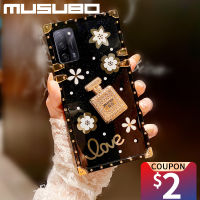 Musubo Coque For Samsung Galaxy S22 Plus S21 FE S20 S10 Gold Case Ring Note 20 Ultra A72 A71 5G Fundas A51 A13 A12 Girls Coque