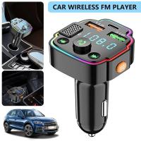 Bluetooth FM Transmitter Car Bluetooth 5.0 Car Radio Adapter 5V-1.5A/ 5V-3.1A/ Dual USB PD 20W Car Charger MP3 Player Kit New