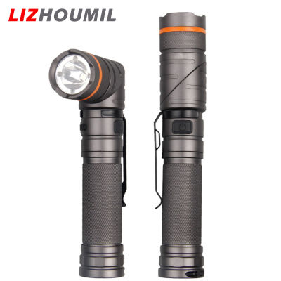 LIZHOUMIL ไฟฉายกันน้ำแม่เหล็กชาร์จไฟได้15W,ไฟ Led โลหะผสมอะลูมิเนียมแบบชาร์จไฟได้ลูเมน USB สูงไฟฉายสำหรับตั้งแคมป์ฉุกเฉินเดินป่า