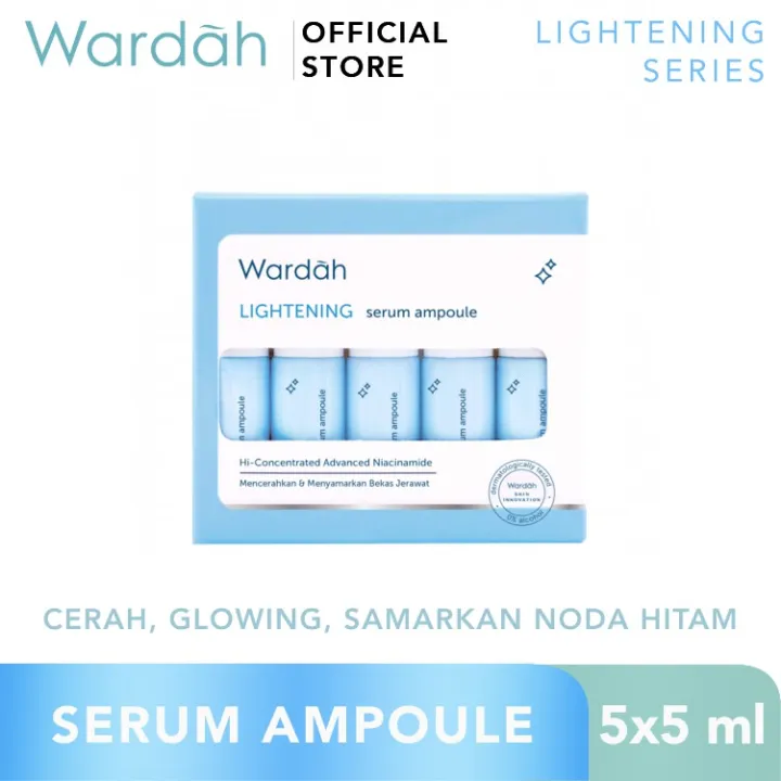 Wardah Lightening Serum Ampoule 5x5 Ml Serum Dengan 10x Advanced Niacinamide Dan Bisabolol 3215