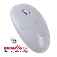 MD-TECH เมาส์ Wireless Optical Mouse USB (RF-A128) White (คลิ๊กเงียบ)