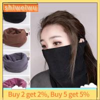 SHIWEIWU2558285 ขนแกะขนแกะ ผ้าพันคอผ้าพัน กันลม สีทึบทึบ ที่อุ่นคอ แฟชั่นใหม่ล่าสุด ผ้าพันคอคอปก สำหรับผู้หญิง