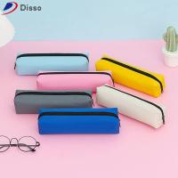 DISSO จุได้มาก กระเป๋าใส่ปากกา สีทึบทึบ อุปกรณ์การเรียนสำหรับโรงเรียน กล่องใส่ดินสอ แบบพกพาได้ ทนต่อการสึกหรอ ที่จัดระเบียบเครื่องเขียน นักเรียนก็อก