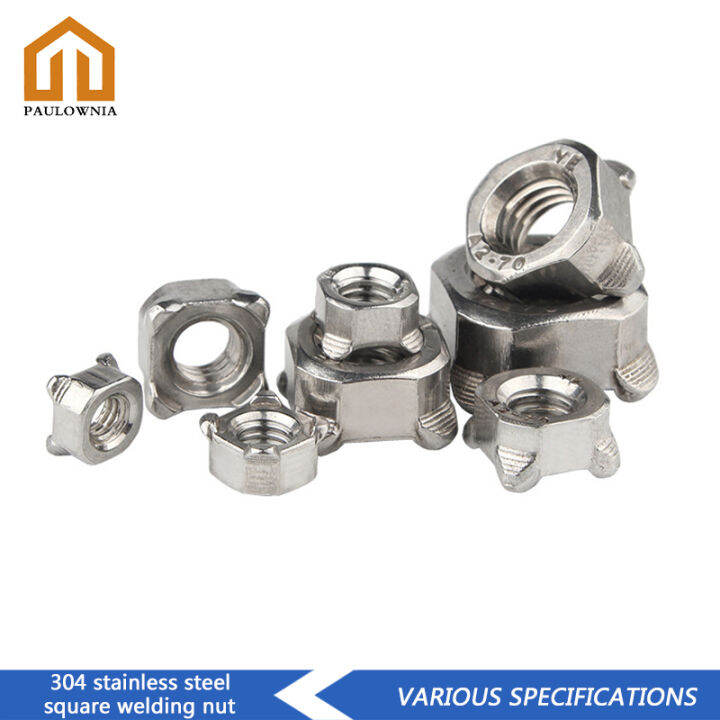 304 Stainless Steel Square Weld Nuts Corner Spot Welding Soldering Nut