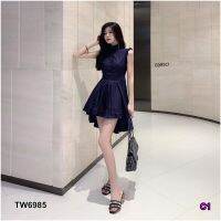 J6985 Dress มินิเดรสหางปลา